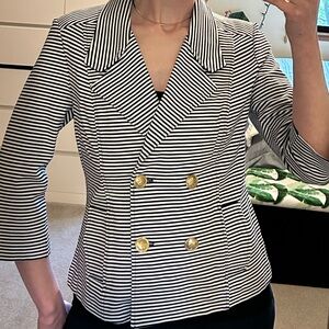 CAbi Striped Sailor Blazer
